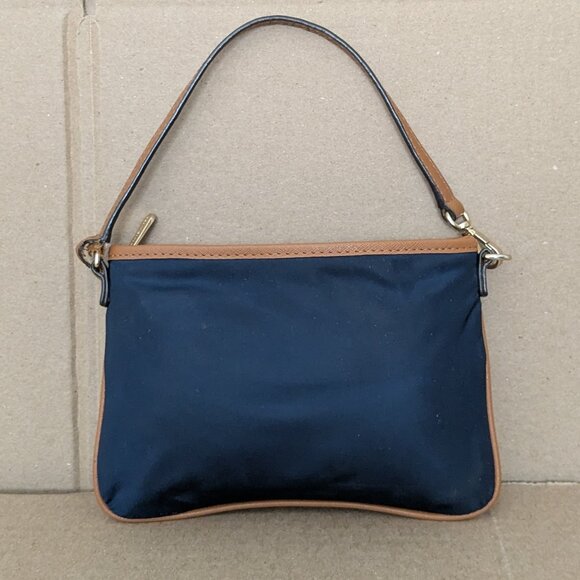 MICHAEL KORS Kempton Nylon Blue Brown Wristlet Pouch Wallet Small Purse . - Picture 4 of 12